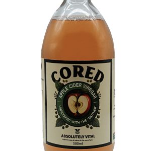 cored unfiltered apple cider vinegar 500ml   